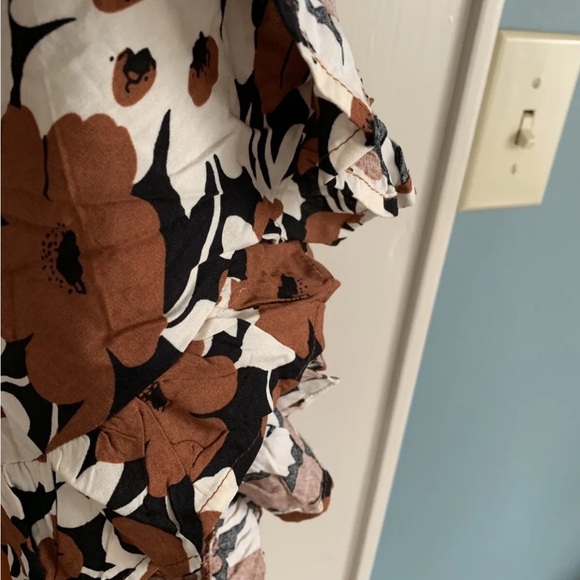 Easel Coffee Print Loose Fitting Dress (L) - Picture 4 of 16